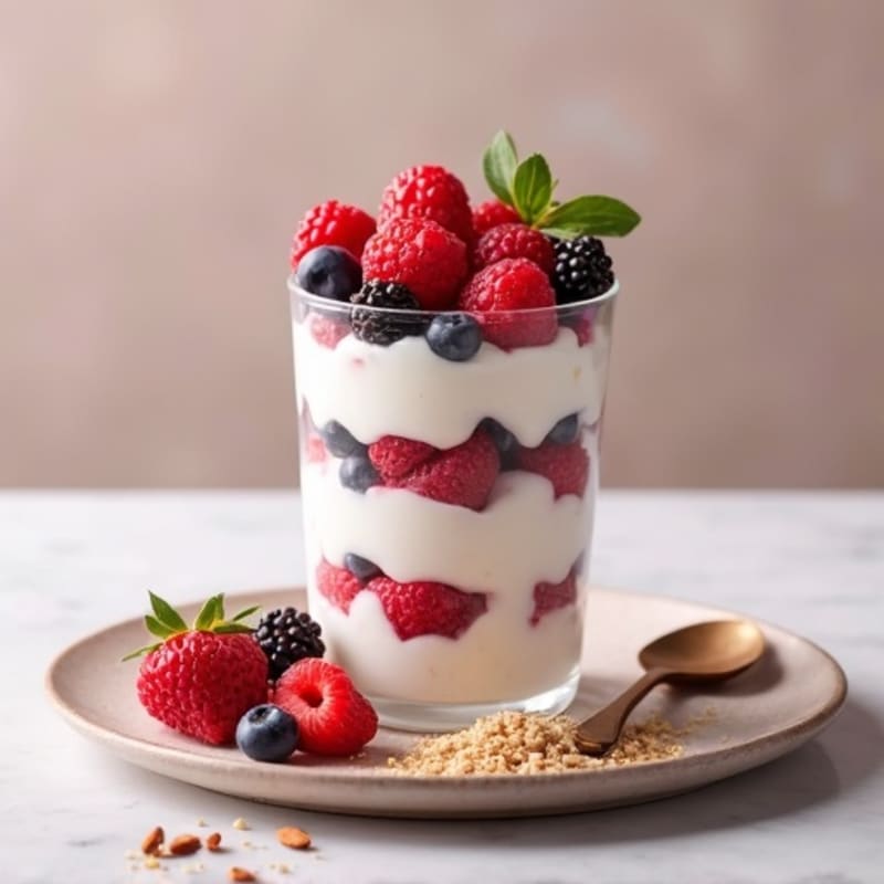 Creamy Greek Yogurt Protein Parfait with Berries