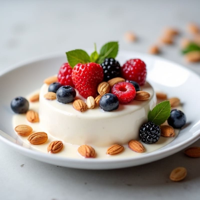 Silky Greek Yogurt Protein Mousse with Berries