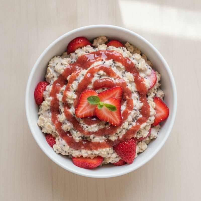 Strawberry Shortcake Overnight Oats