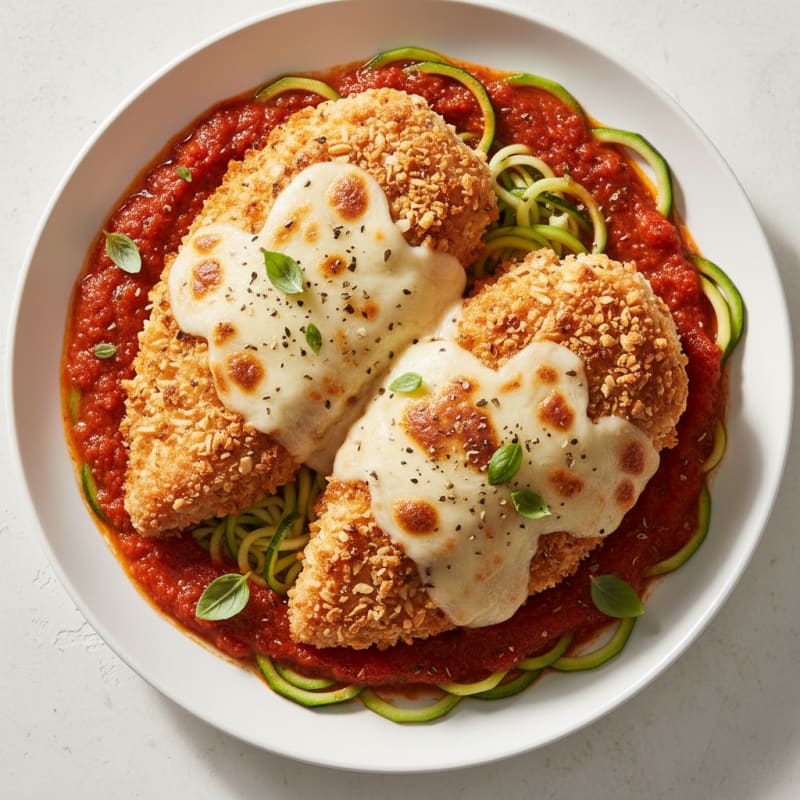 Crispy Baked Chicken Parmesan with Zesty Marinara