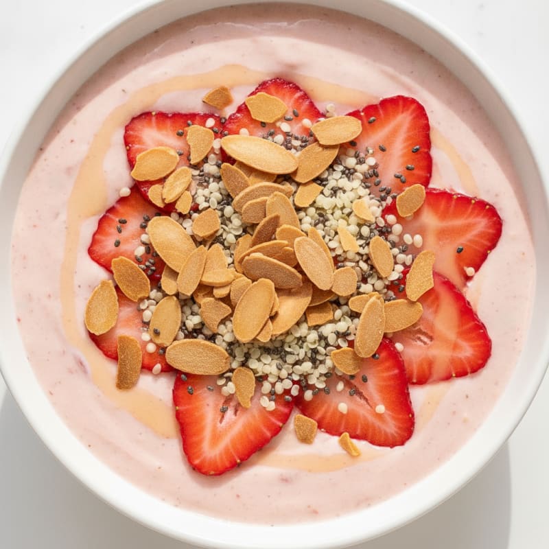 Strawberry Protein Smoothie Bowl