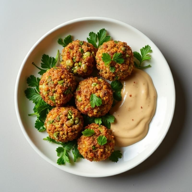 Crispy Falafel with Creamy Tahini