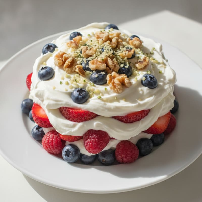 Greek Yogurt Protein Parfait with Mixed Berries