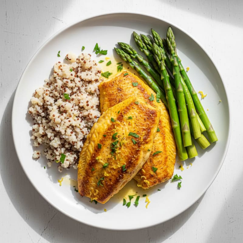 Golden Pan-Seared Tilapia with Zesty Lemon