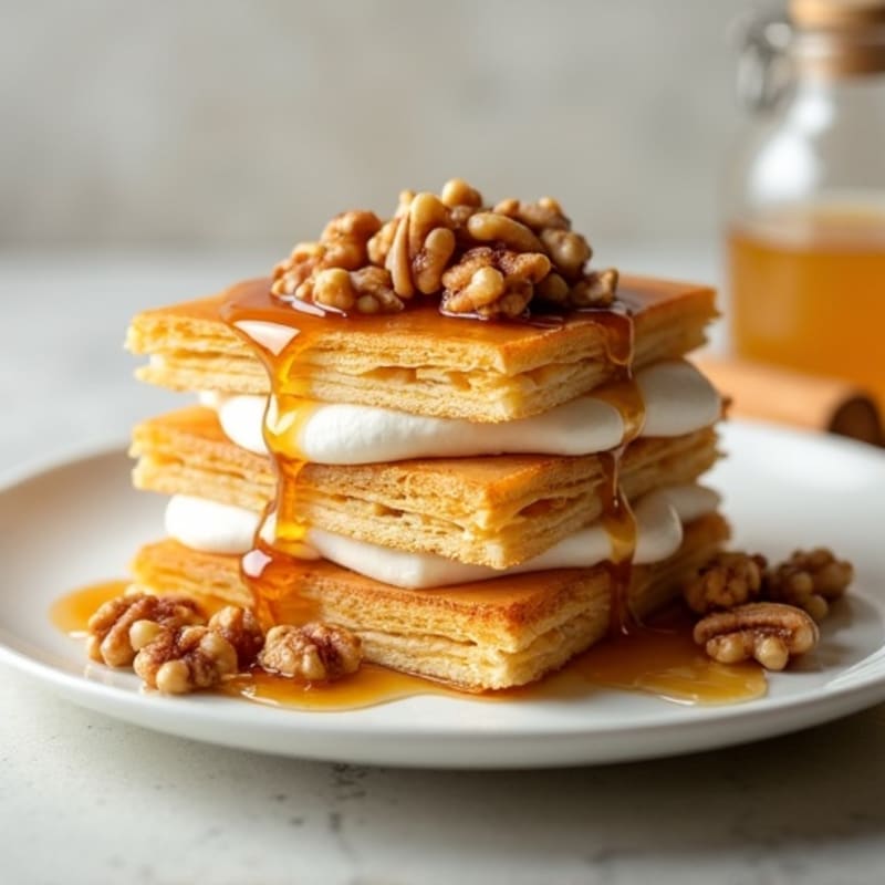 Honey Walnut Layered Pastry with Cinnamon