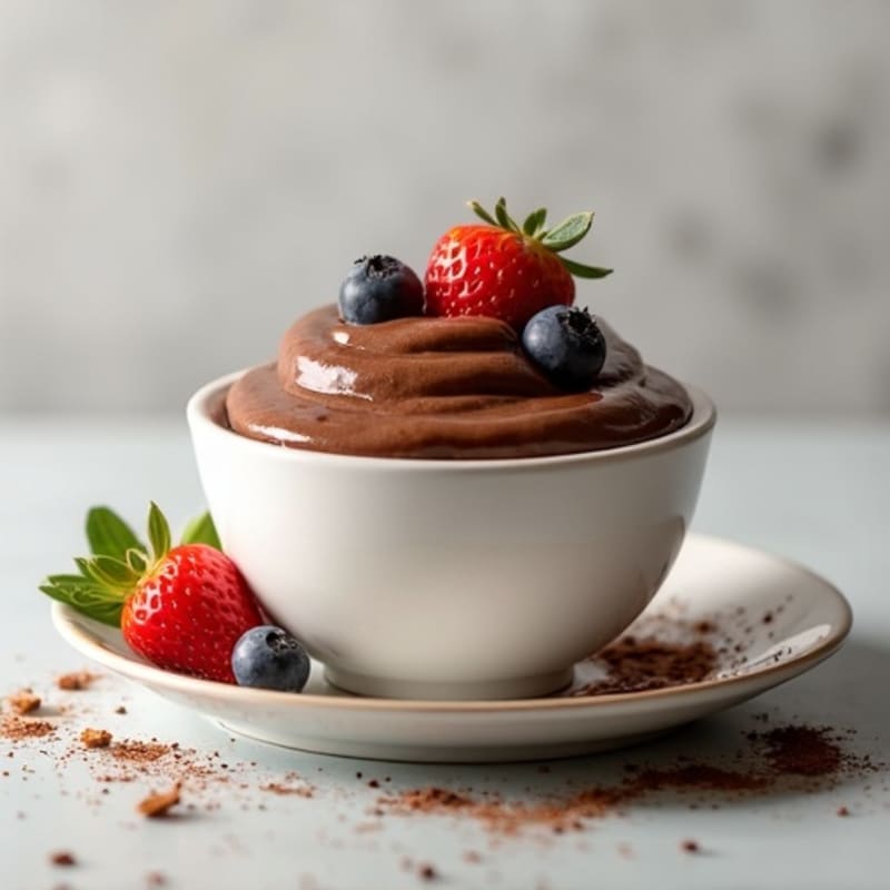 Silky Chocolate Protein Pudding with Greek Yogurt