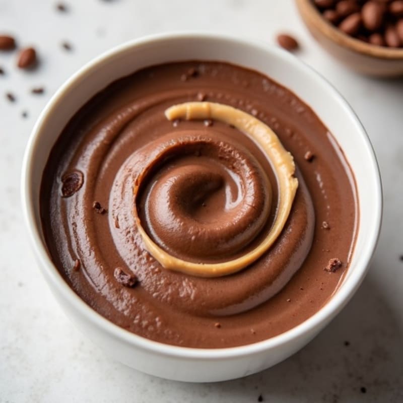 Silky Chocolate Protein Pudding with Almond Butter Swirl