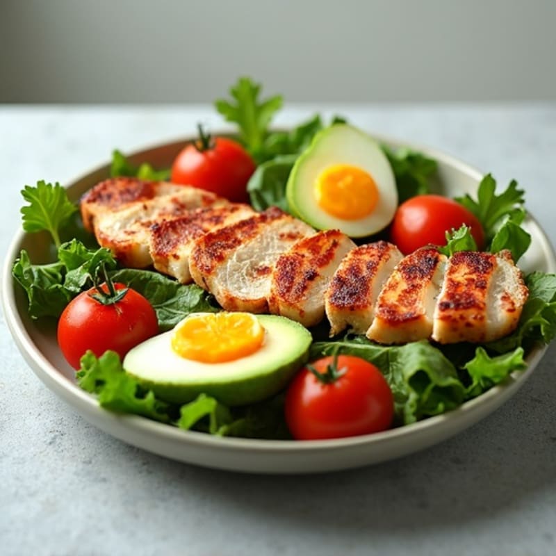 Crispy Bacon & Avocado Salad with Fresh Tomatoes and Greens