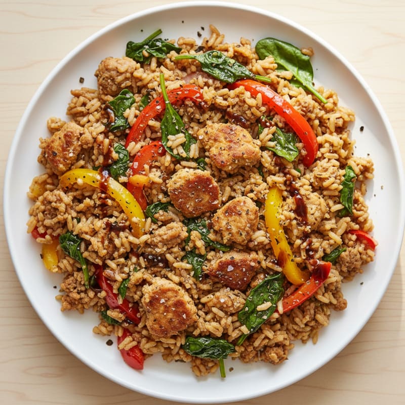 Savory Ground Turkey and Rice Skillet