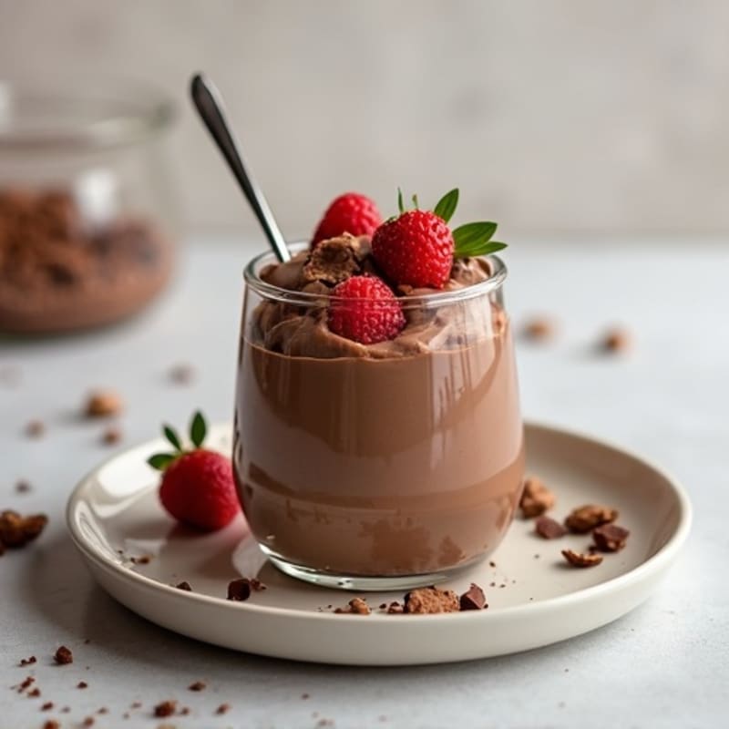 Silky Chocolate Protein Pudding with Greek Yogurt