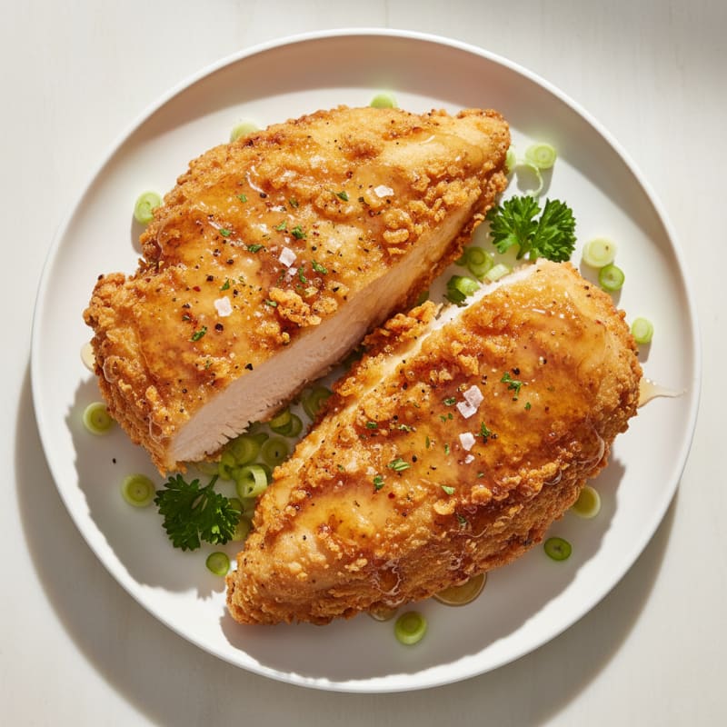 Crispy Buttermilk Fried Chicken with Honey Glaze