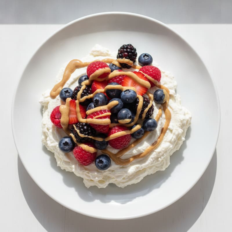 Silky Greek Yogurt Protein Pudding with Mixed Berries