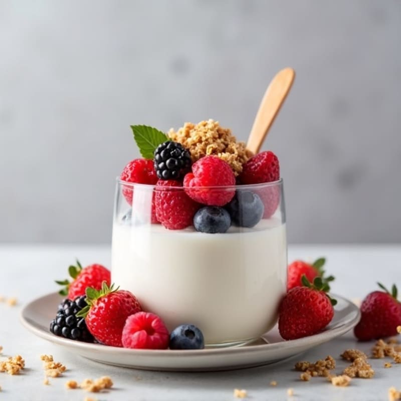 Creamy Greek Yogurt Protein Parfait with Mixed Berries