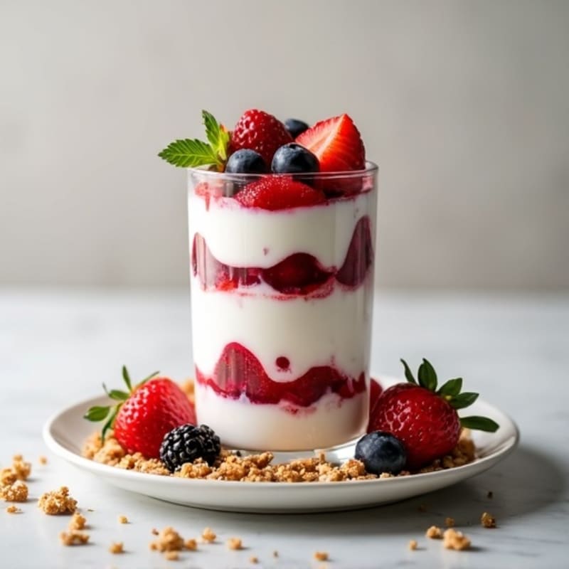 Creamy Greek Yogurt Protein Parfait with Mixed Berries