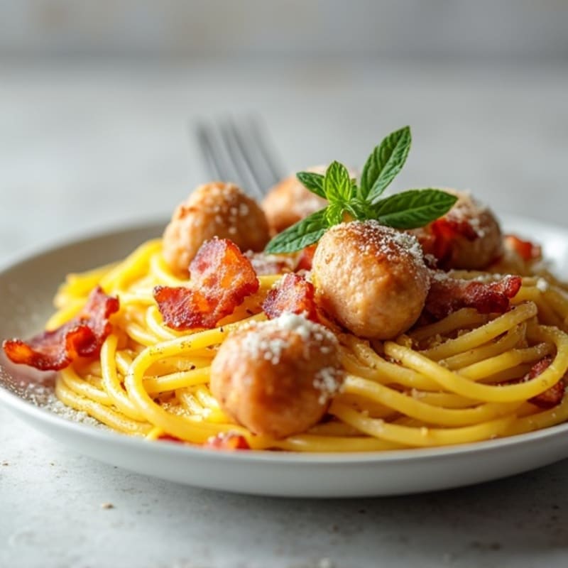 Creamy Turkey Bacon Spaghetti Squash Carbonara