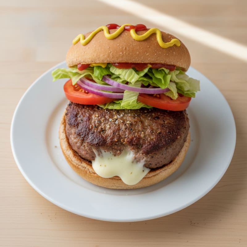 Mozzarella Stick Stuffed Burger