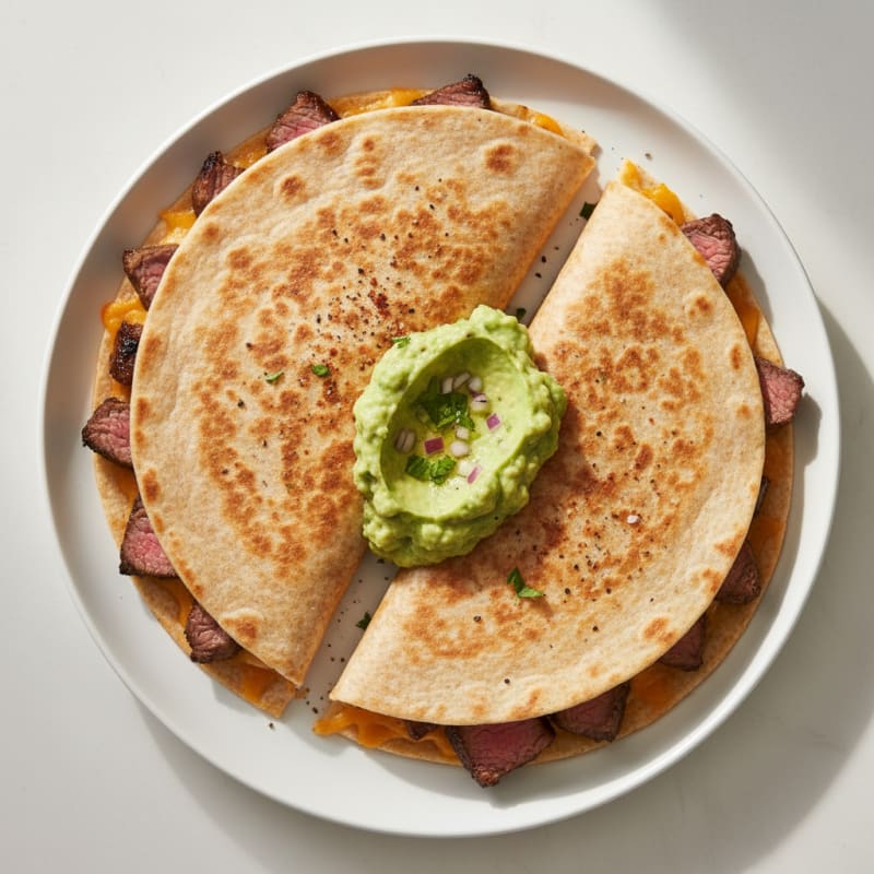 Carne Asada Quesadillas with Guacamole