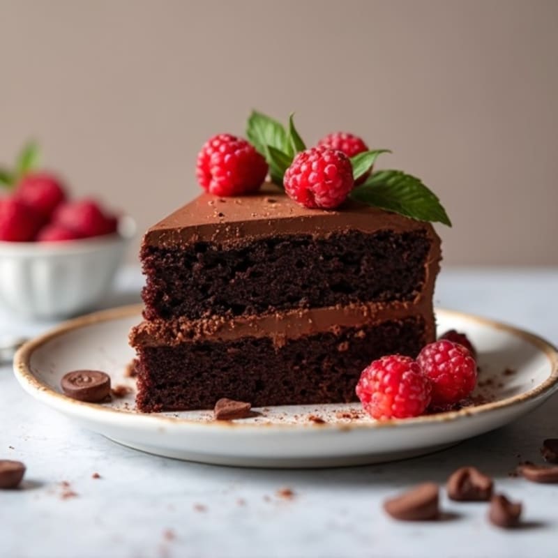 Silky Dark Chocolate Protein Cake