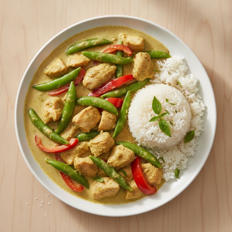 Chicken Green Curry with Jasmine Rice