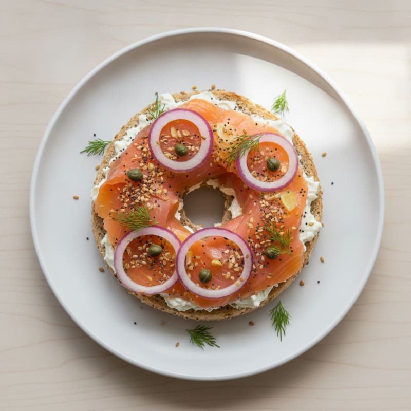 Smoked Salmon Everything Bagel