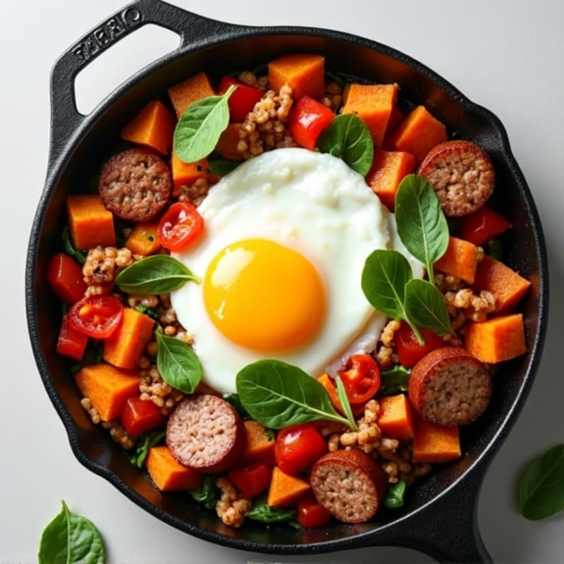Protein-Packed Sweet Potato Hash Breakfast Skillet