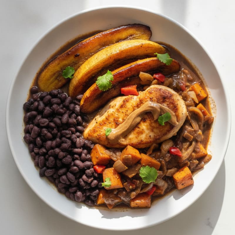 Savory Cacao and Fruit Stovetop Chicken