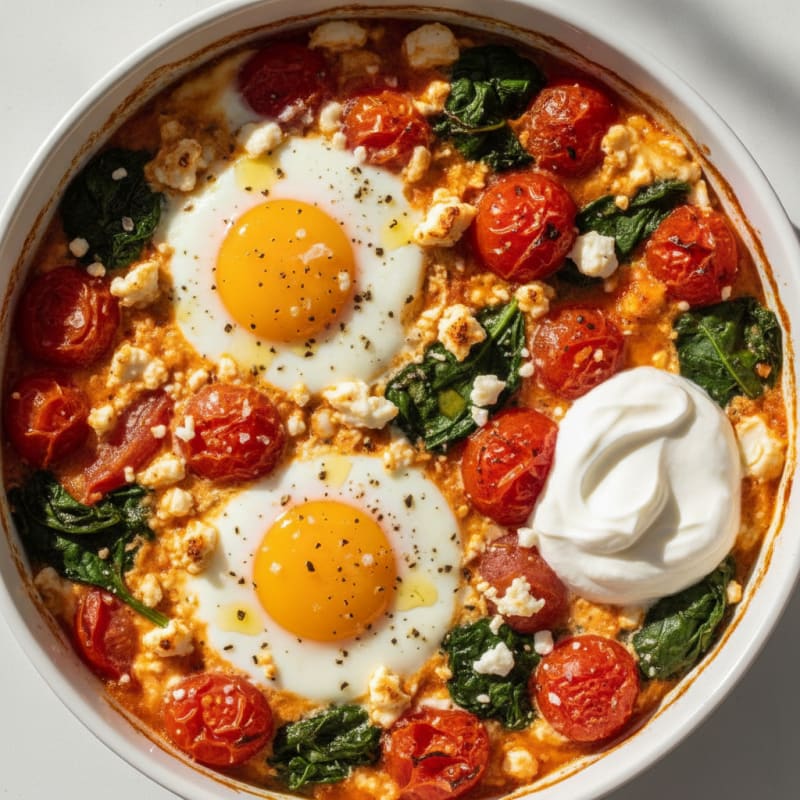 Baked Eggs with Roasted Tomatoes