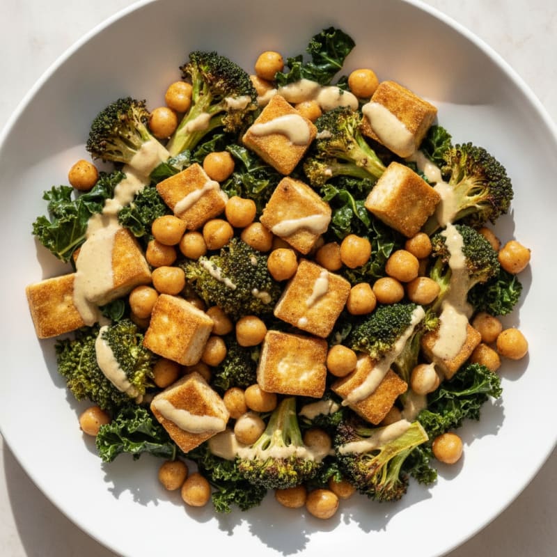 Roasted Vegetable and Chickpea Buddha Bowl