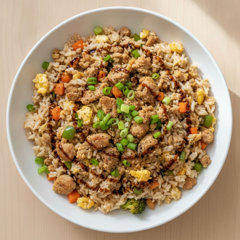 Ground Turkey Olive Oil Fried Rice Bowl