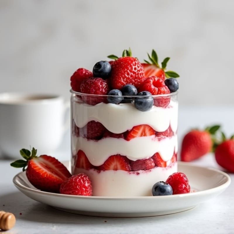 Creamy Greek Yogurt Protein Parfait with Mixed Berries