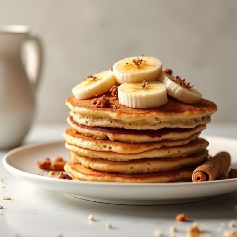 Protein Pancakes with Warm Cinnamon Bananas