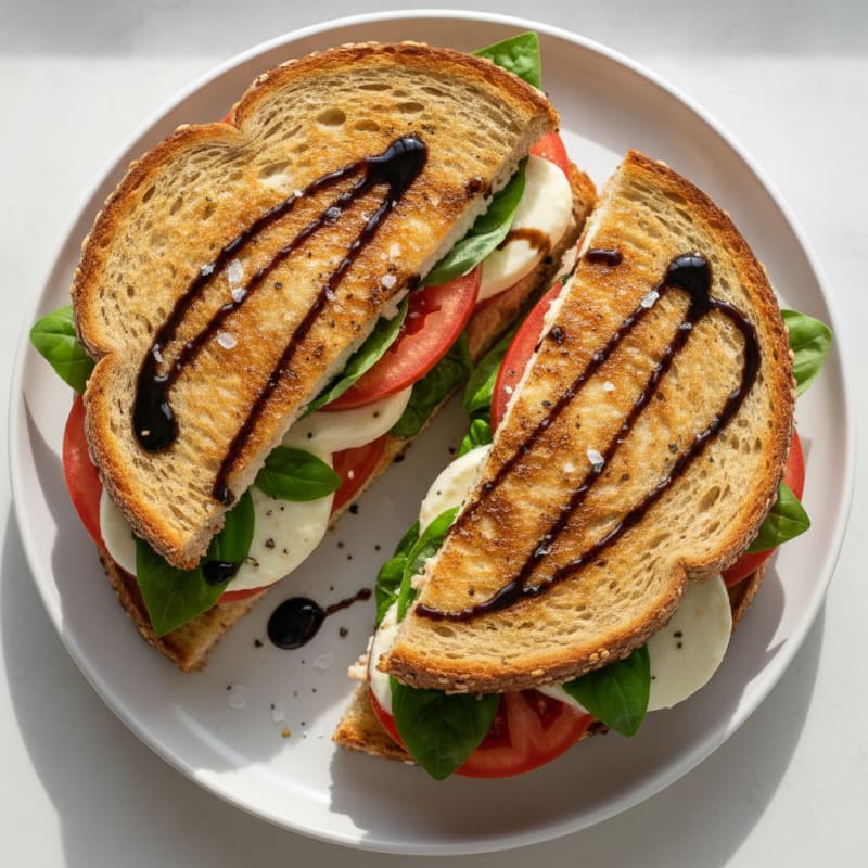 Grilled Caprese Sandwich with Balsamic Glaze