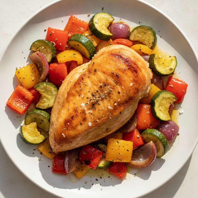 Herb-Roasted Chicken with Roasted Vegetables