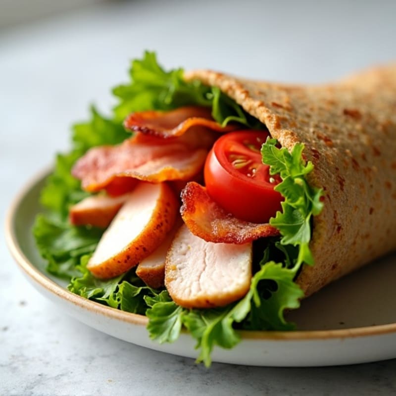 Fresh Turkey and Crispy Bacon Whole Grain Wrap