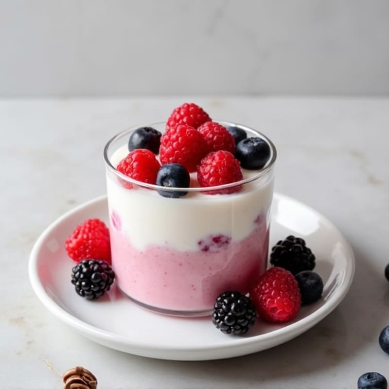 Creamy Greek Yogurt Protein Mousse with Mixed Berries