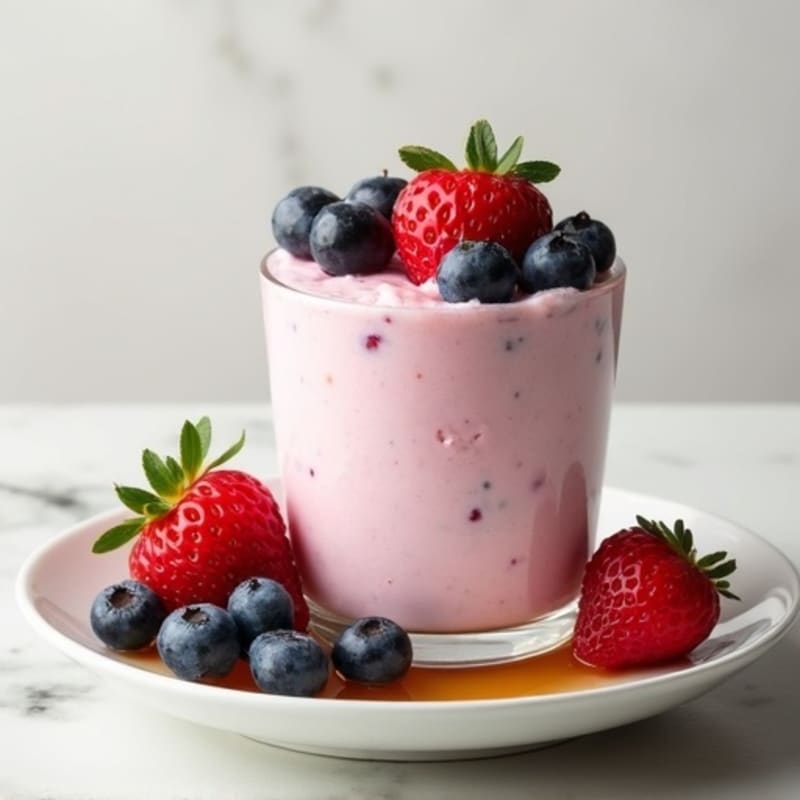 Creamy Greek Yogurt Protein Mousse with Mixed Berries