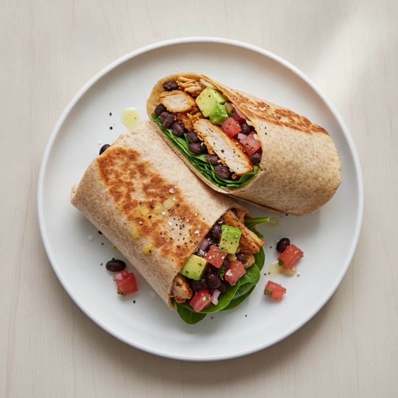 Chicken and Black Bean Burrito