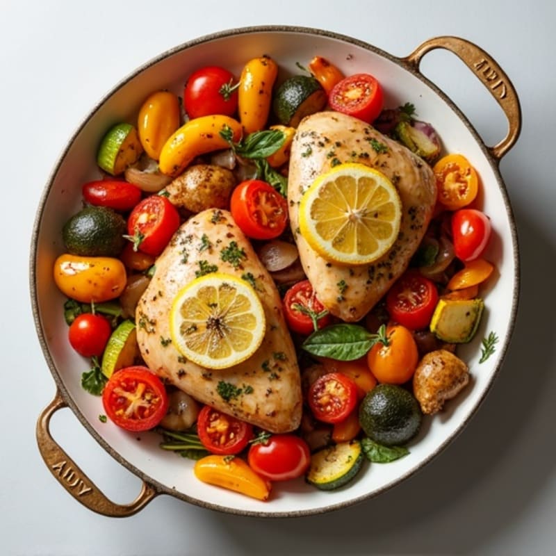 Sheet Pan Lemon Herb Chicken and Roasted Vegetables