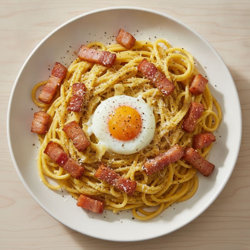 Classic Carbonara with Pancetta and Egg