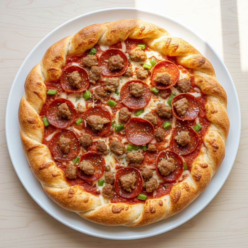 Stuffed Crust Meat Lovers Pizza