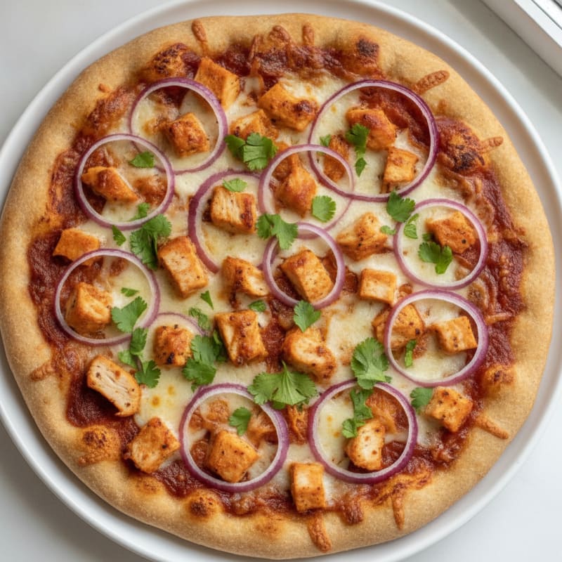 Barbecue Chicken Pizza with Red Onion