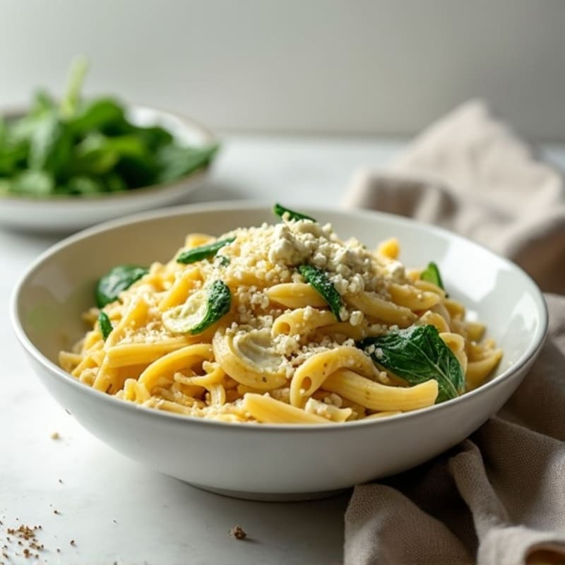 Creamy Artichoke Pasta with Cottage Cheese