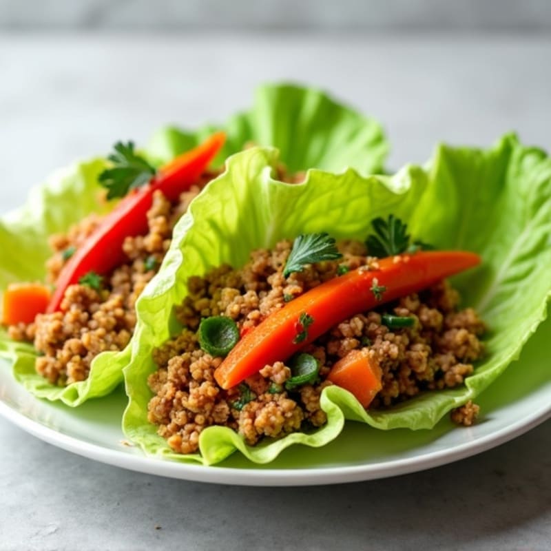 Crispy Ground Turkey Lettuce Wraps