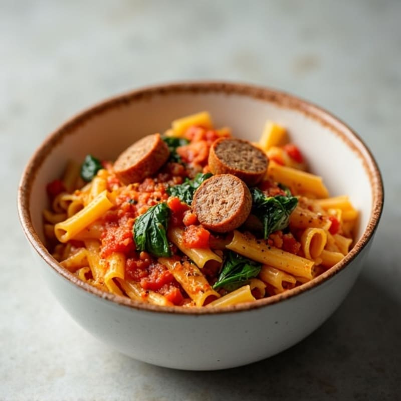 Hearty Lean Turkey Sausage Ragu with Whole Wheat Pasta