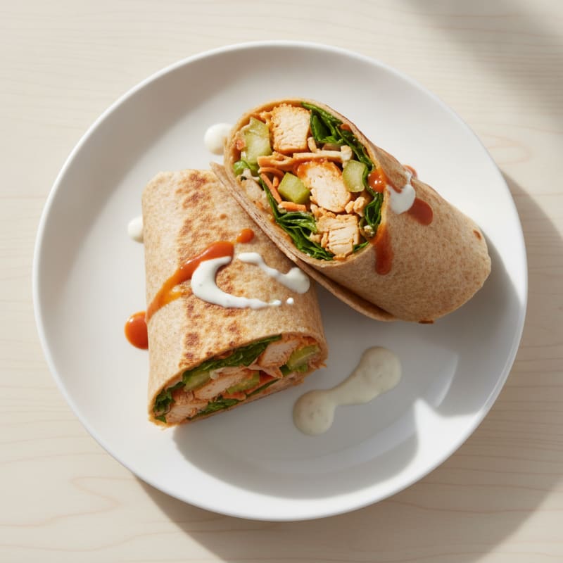Buffalo Ranch Chicken Salad Wrap