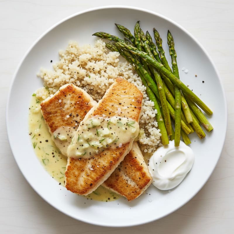 Pan-Seared Tilapia with Lemon-Dill Sauce