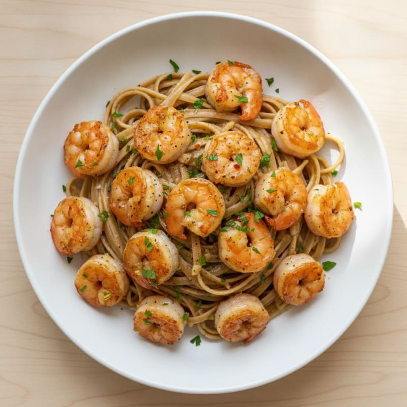 Garlic Butter Shrimp Scampi with Linguine