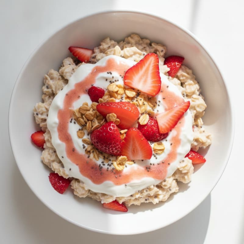 Strawberry Shortcake Overnight Oats