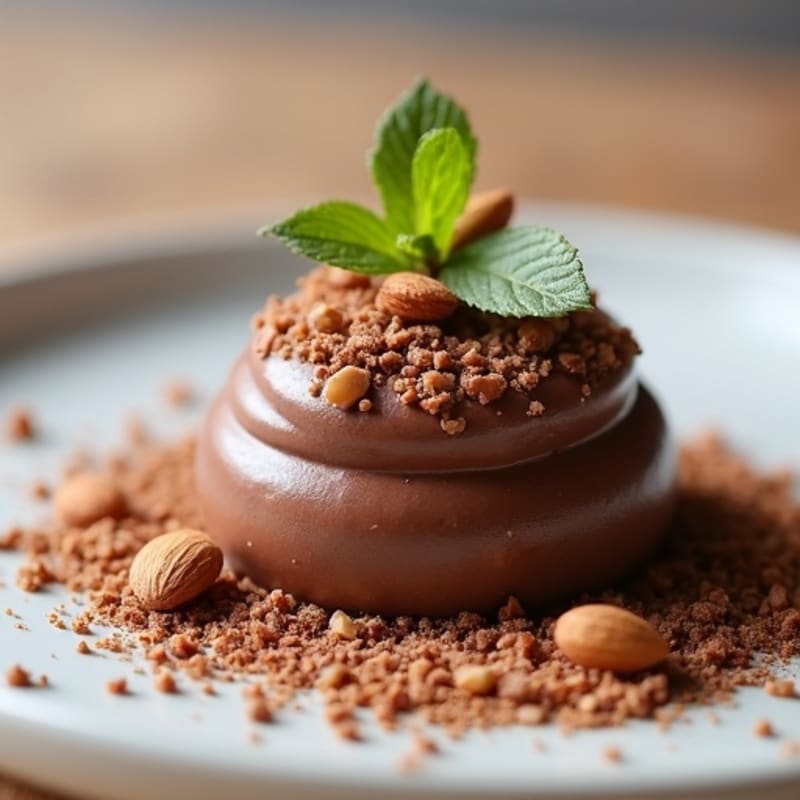 Silky Chocolate 85% Mousse with Toasted Almonds