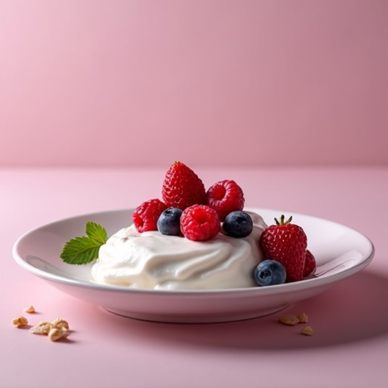 Silky Greek Yogurt Protein Mousse with Mixed Berries